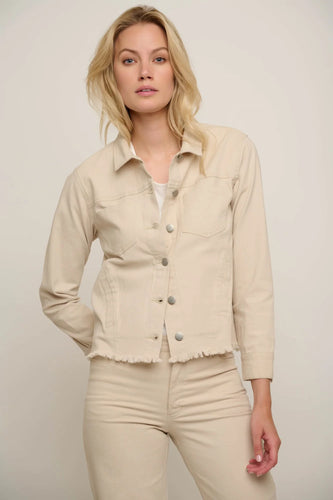 Model wearing Rino & Pelle - Sil Jacket in Shell.