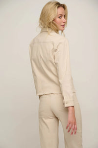 Model wearing Rino & Pelle - Sil Jacket in Shell - back.