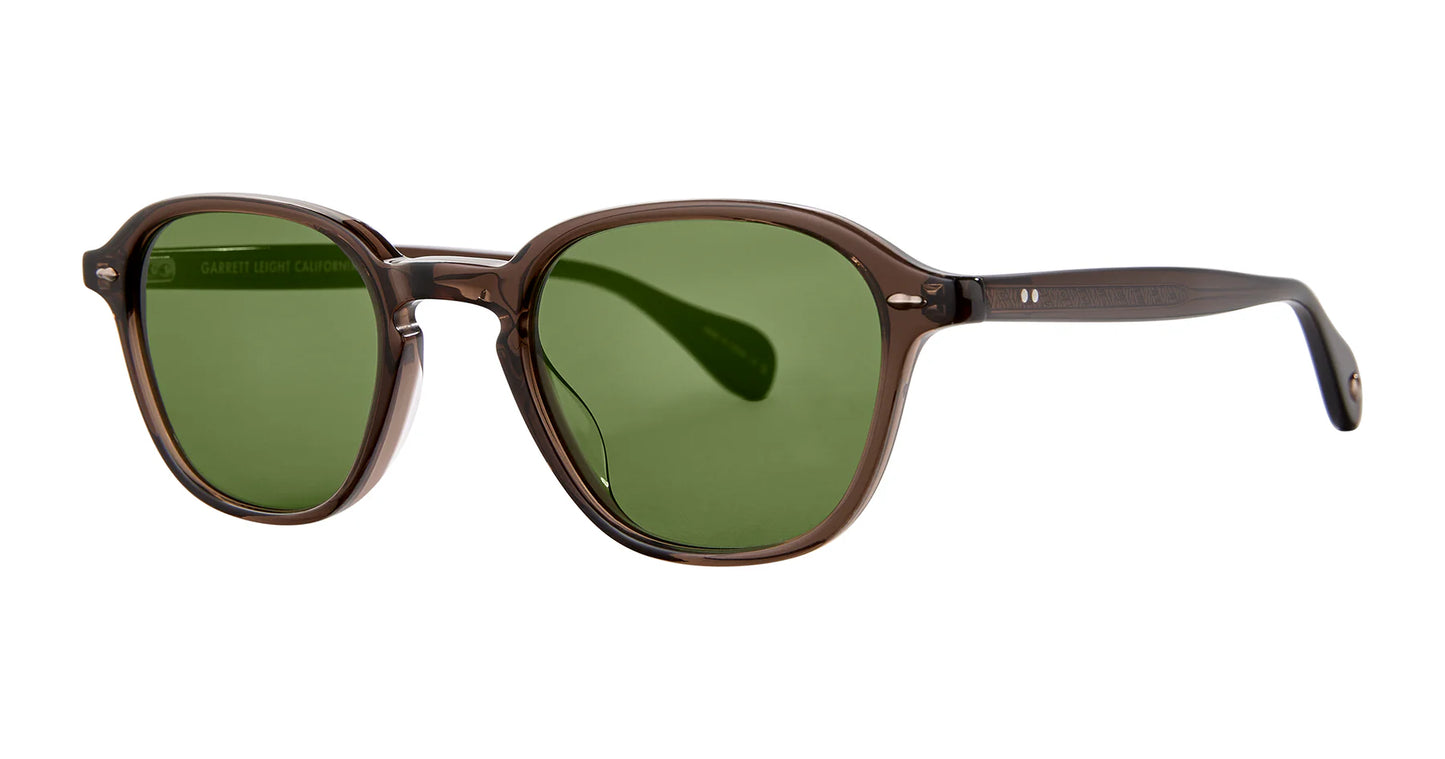 Garrett Leight - Gilbert 46 in Espresso/Pure Green.