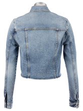 Load image into Gallery viewer, Kut from the Kloth - Viv Crop Denim Jacket in Dingm - back.
