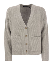 Load image into Gallery viewer, Polo Ralph Lauren - Wool-Cashmere L/S Boxy Cardigan in Soft Grey Melange.
