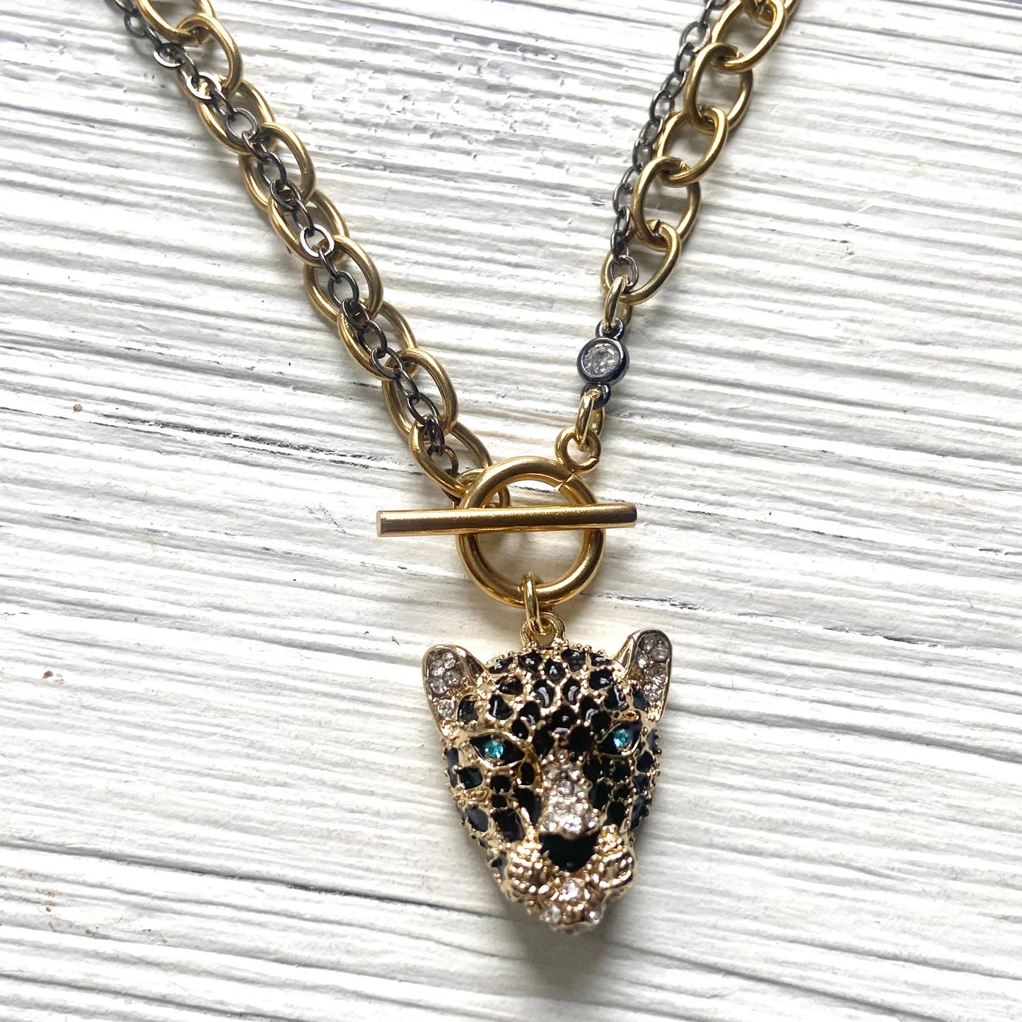 VB & CO. - Vintage Inspired Leopard Necklace 17"