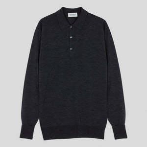 John Smedley - Cotswold L/S Shirt in Hepburn Smoke.
