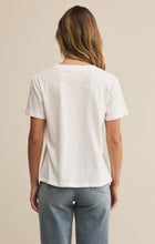 Load image into Gallery viewer, Model wearing ZSupply Weekdays V-Neck Tee in White - back.
