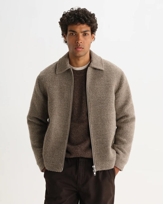 Wax London - Heath Natural Wool Blend Boucle Jacket