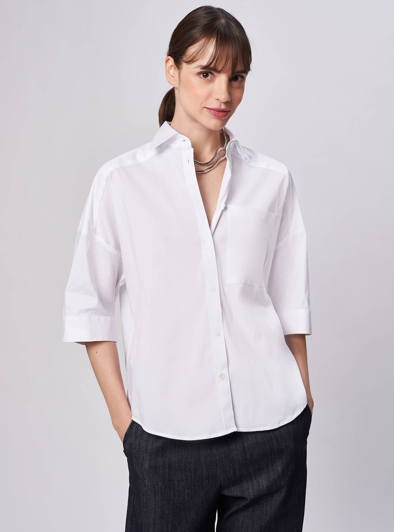 CamicettaSnob - White Long Sleeve Shirt