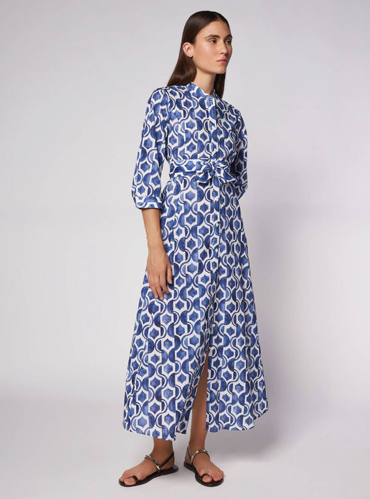 CamicettaSnob - Blue Geometric Dress