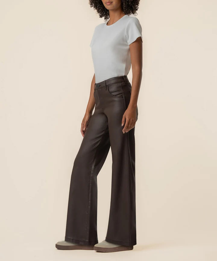 Kut From The Kloth - Jodi Coated High Rise Wide Straight Leg