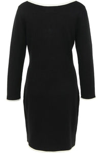 Leo & Ugo - Knit Pearl & Bow Dress in black/white.