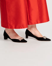 Load image into Gallery viewer, Frances Valentine - Paula Velvet w/ Rhinestone Detail
