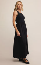 Load image into Gallery viewer, Model wearing ZSupply Charlotte Midi Dress in Black.
