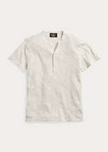 Load image into Gallery viewer, RRL - Waffle-Knit SS Henley Shirt in paper white.
