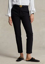 Load image into Gallery viewer, Model wearing Polo Ralph Lauren - Stretch Skinny Cotton-Blend Pant in Black.
