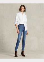 Load image into Gallery viewer, Model wearing Polo Ralph Lauren - Relaxed Fit Cotton Shirt in White.
