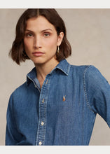 Load image into Gallery viewer, Model wearing Polo Ralph Lauren - Straight Fit Denim Shirt in Merced Wash.
