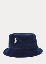 Load image into Gallery viewer, Polo Ralph Lauren - Cotton-Blend Terry Bucket hat in Navy.
