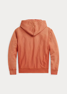 RRL - Logo Fleece Hoodie in Vintage Orange - back.