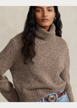 Load image into Gallery viewer, Model wearing Polo Ralph Lauren - Wool-Cashmere Turtleneck Sweater in Brown Marle.
