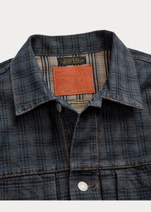 RRL - Limited Edition Jacquard Denim Jacket in Nightford Wash.