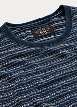 Load image into Gallery viewer, RRL - Indigo Striped Jersey T-Shirt in Blue/Multi.
