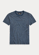 Load image into Gallery viewer, RRL - Indigo Striped Jersey T-Shirt in Blue/Multi.
