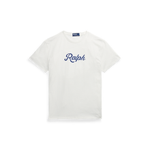Load image into Gallery viewer, Model wearing POLO Ralph Lauren - SS Uneven Jersey Knit T-Shirt - Ralph Logo in White
