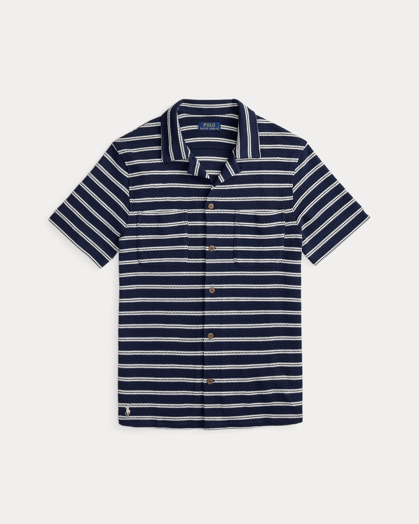 Polo Ralph Lauren - Striped Pointelle-Ribbed Camp Shirt