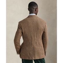 Load image into Gallery viewer, Model wearing POLO Ralph Lauren - Single Breasted Large Glenplaid Polo Yale Sportcoat in Tan/Multi- back.
