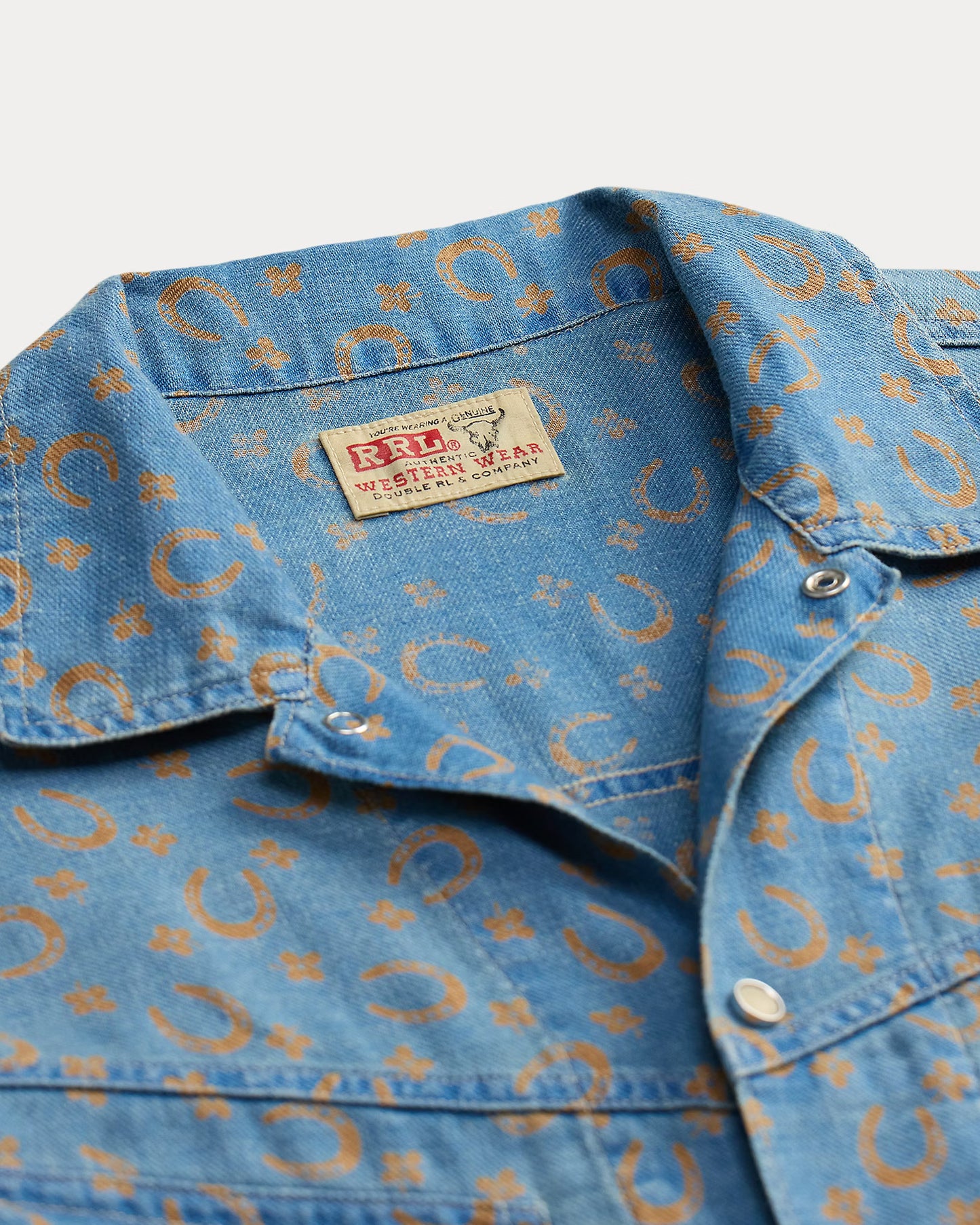 RRL - Horseshoe Print Denim Shirt Jacket