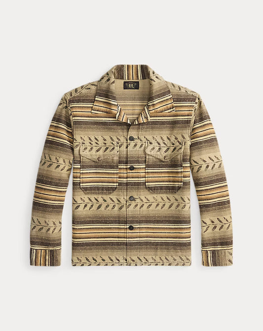 RRL - Leaf-Print Striped Twill Overshirt