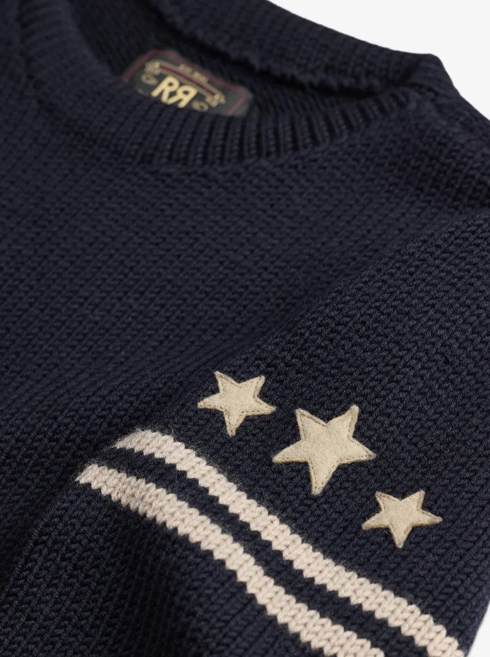 RRL - Skull Patch Embroidered Sweater