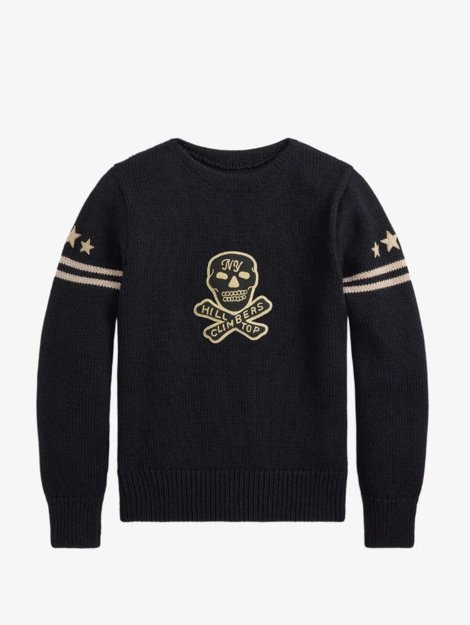 RRL - Skull Patch Embroidered Sweater
