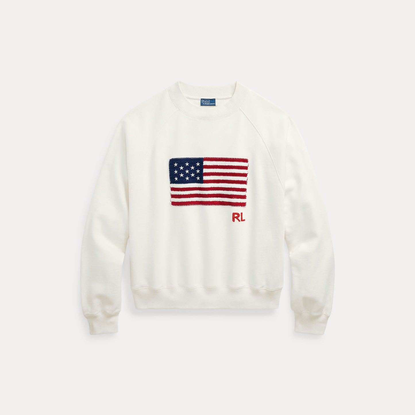 Polo Ralph Lauren - Logo Flag French Terry Crewneck Sweatshirt in Nevis.