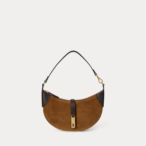 Polo Ralph Lauren - Suede/Leather Shoulder Bag in Maple/Tobacco.
