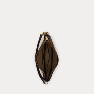 Polo Ralph Lauren - Suede/Leather Shoulder Bag in Maple/Tobacco.