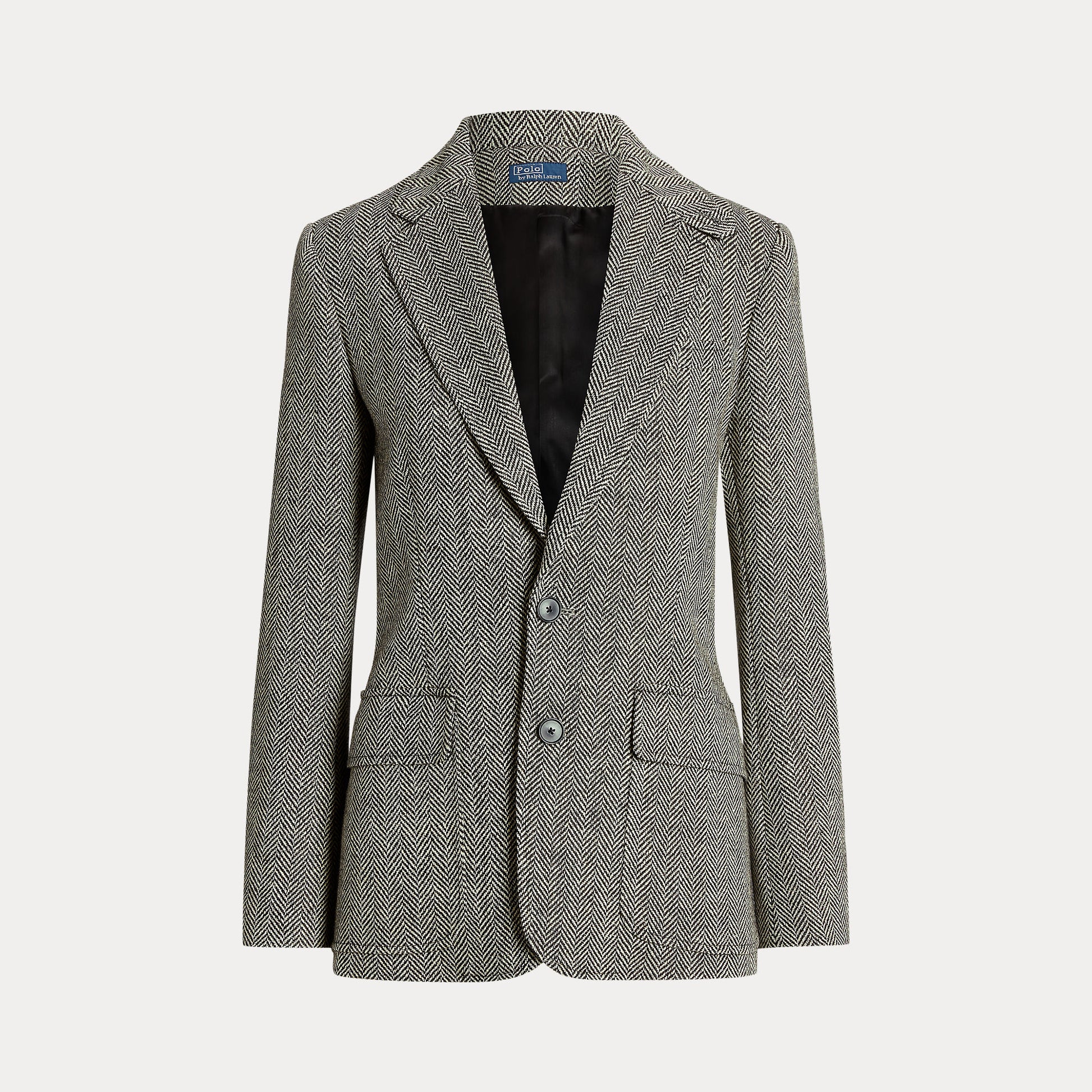 Polo Ralph Lauren - Herringbone Linen Blend Heritage Blazer in Black/Cream Herringbone.