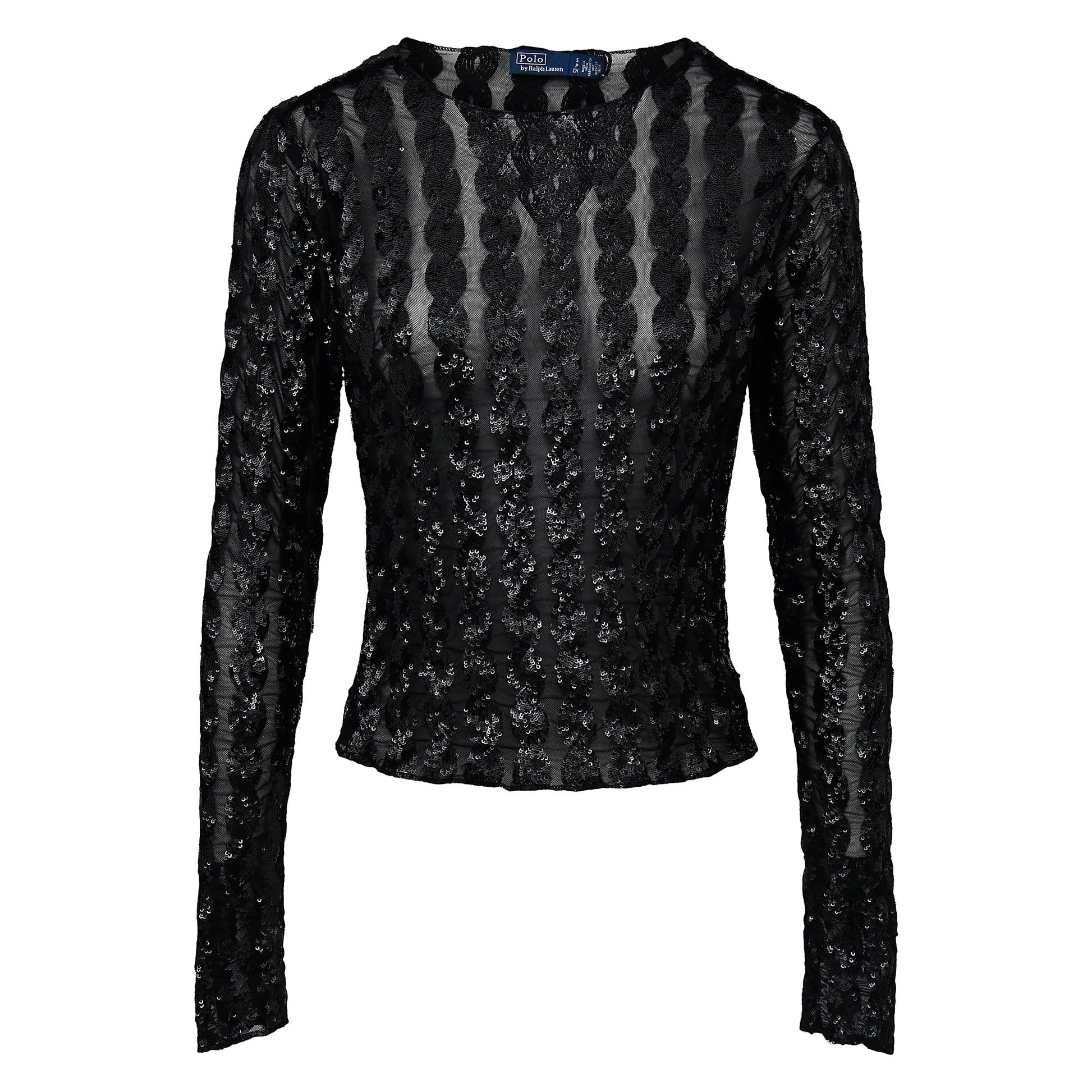Polo Ralph Lauren - Sequin Cable Knit Topi n Black.