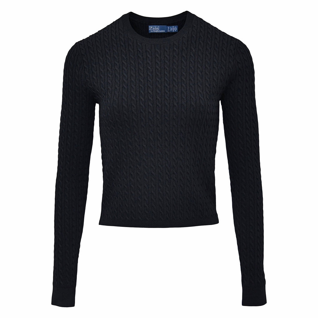 Polo Ralph Lauren - Viscose Nylon LS Crew Neck Pullover Sweater in Black.