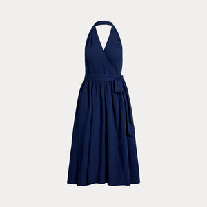 Polo Ralph Lauren - Halter Sleeveless A-Line Dress in Newport Navy.