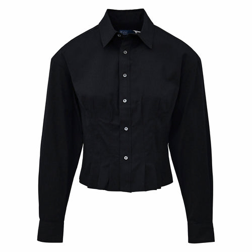 Polo Ralph Lauren - Cotton LS Collared Blouse in Black.