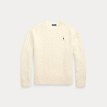 Load image into Gallery viewer, Polo Ralph Lauren - Wool/Cashmere LS Crewneck Pullover Sweater in Authentic Cream.
