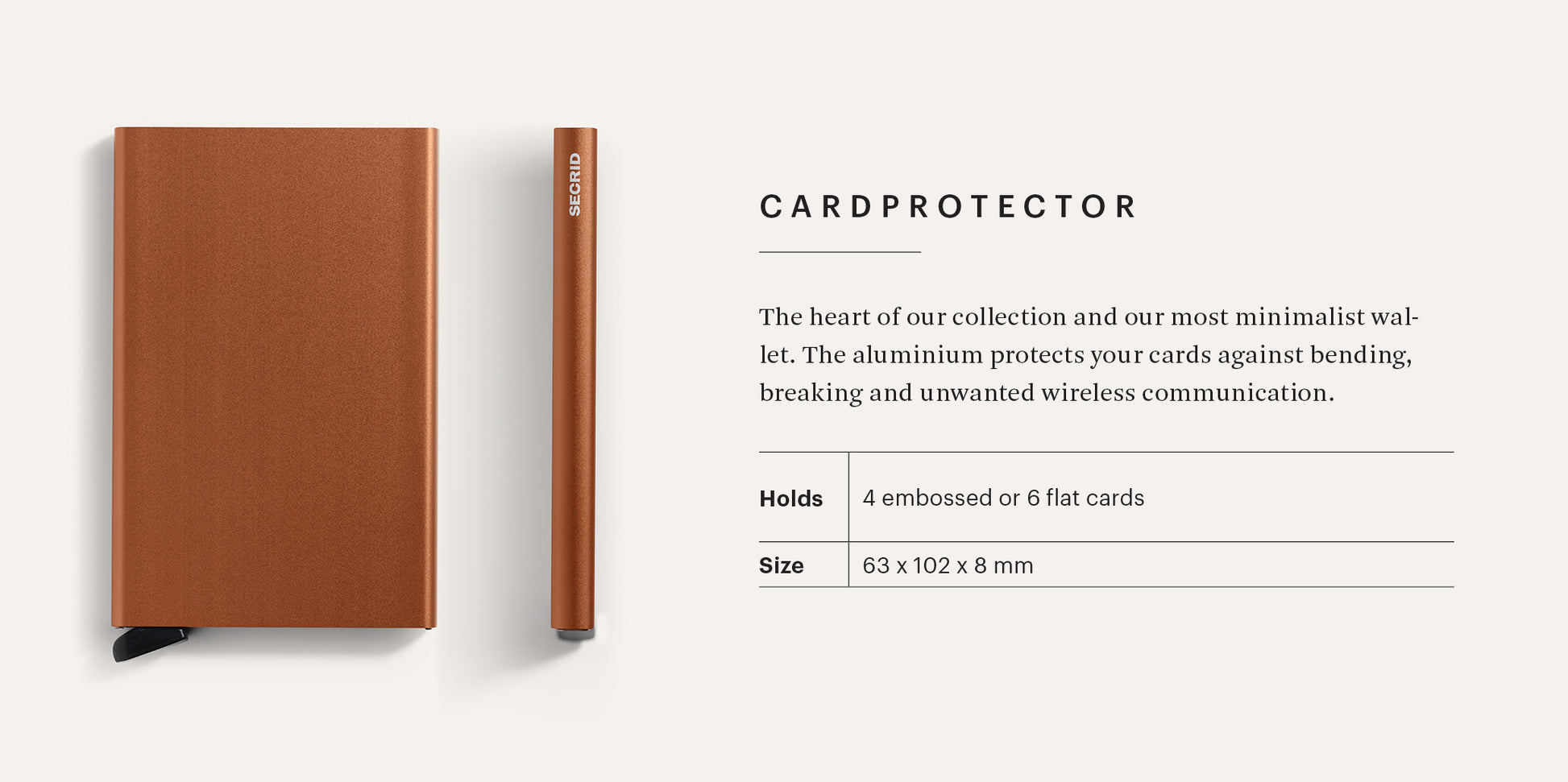 Secrid Cardprotector specs and description.