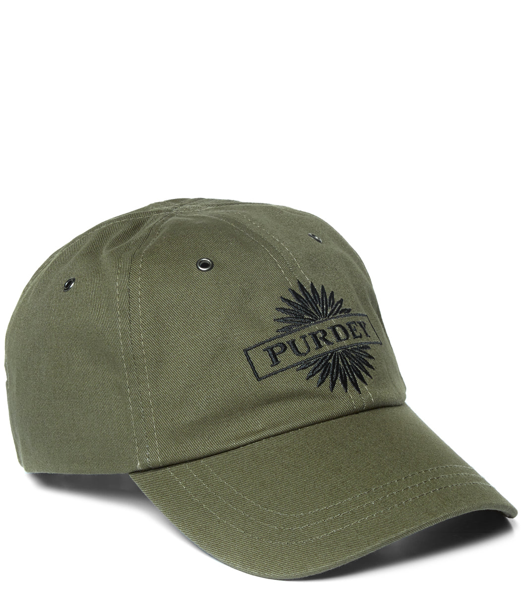 Purdey green baseball cap.
