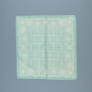 RRL Cotton Rio Grande Bandana in Blue / Cream.