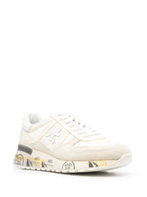 Load image into Gallery viewer, Premiata Men&#39;s Landeck Lace Up Sneaker VAR 6136 in Off White.
