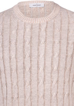Load image into Gallery viewer, Gran Sasso - Linen Cable Crew Neck Sweater in Off White.
