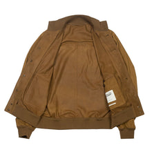 Load image into Gallery viewer, Valsta Suede Bomber Jacket in Sandal.
