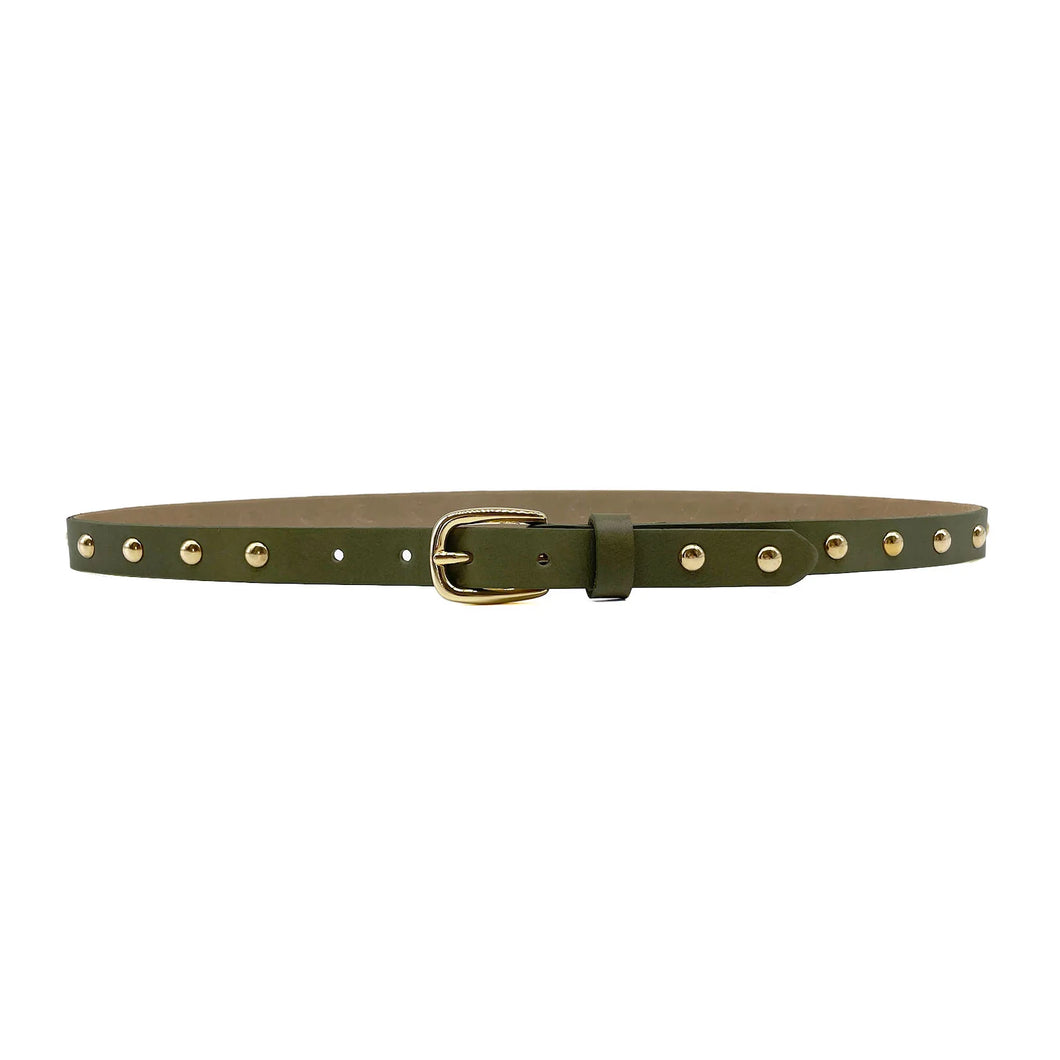 Streets Ahead - Milli Narrow Belt in Olive.