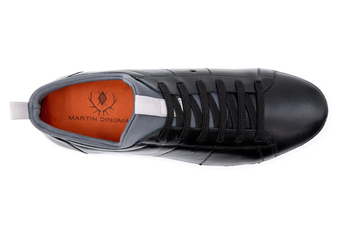 Martin Dingman - Cameron Hand-Finished Sheep Skin Sneaker - Black