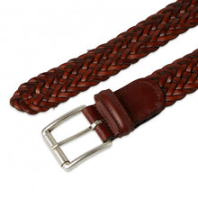 Load image into Gallery viewer, Anderson&#39;s Braided Leather Belt Light Brown.
